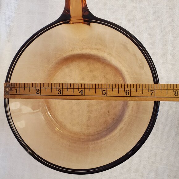 Vintage Vision Corning France 1.5 L Amber Glass Cookware Pot W/ Lid A217 - Picture 8 of 8